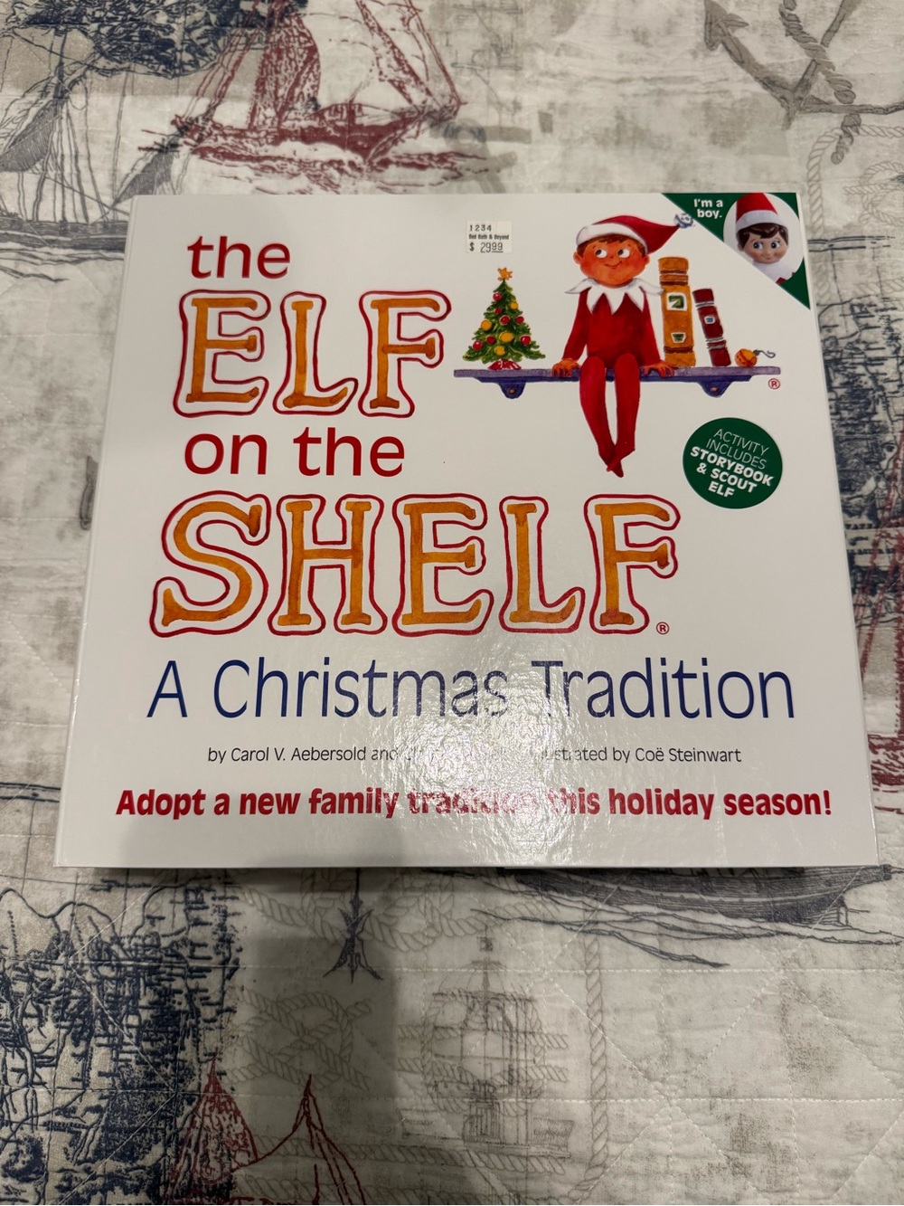 The Elf on the Shelf A Christmas Tradition - White/Red